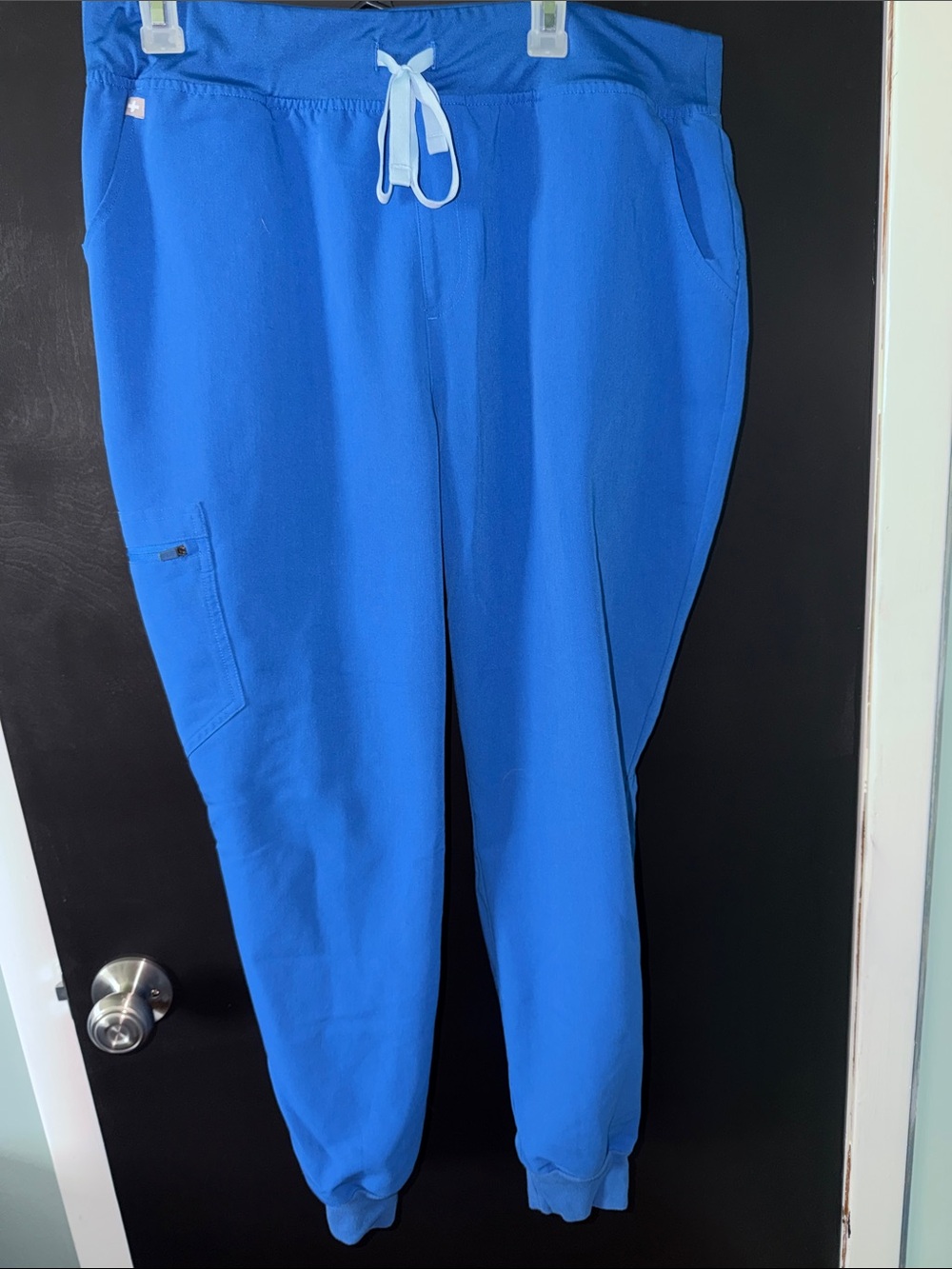 Womens Blue Drawstring Jogger Pants